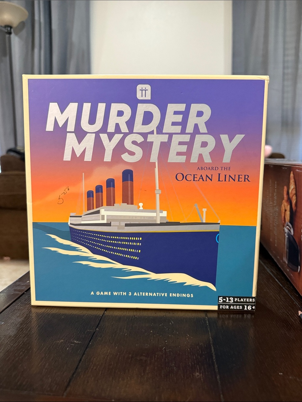 Murder Mystery Aboard the Ocean Liner Board Game - Purple/Blue